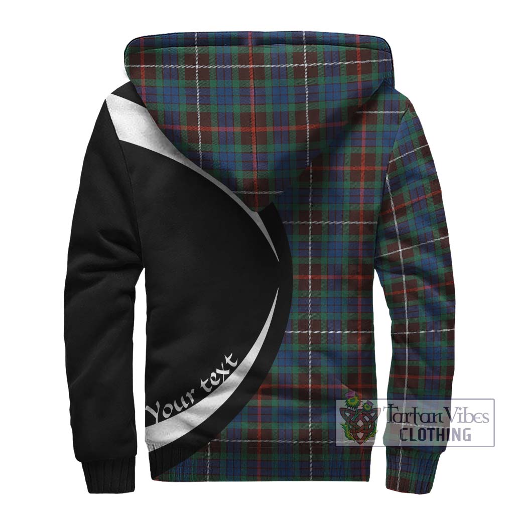 Fraser Hunting Ancient Tartan Sherpa Hoodie with Family Crest Circle Style - Tartan Vibes Clothing