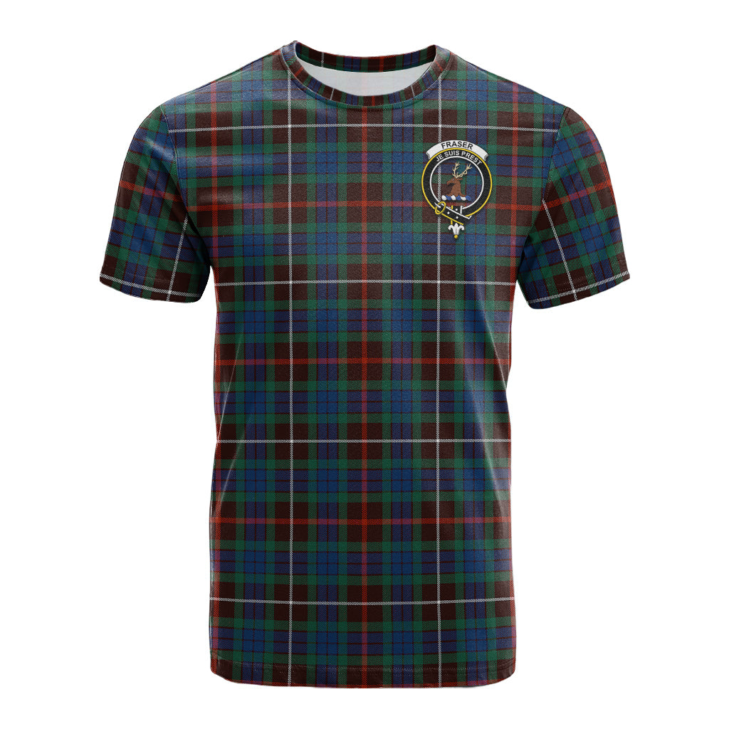 Fraser Hunting Ancient Tartan T-Shirt with Family Crest - Tartan Vibes Clothing