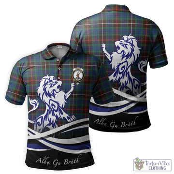 Fraser Hunting Ancient Tartan Polo Shirt with Alba Gu Brath Regal Lion Emblem