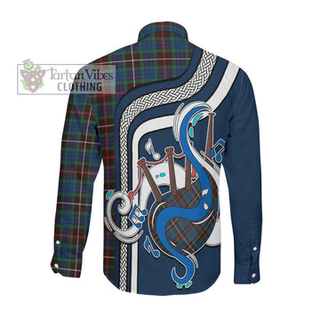 Fraser Hunting Ancient Tartan Long Sleeve Button Shirt with Epic Bagpipe Style