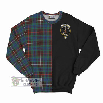 Fraser Hunting Ancient Tartan Sweatshirt with Family Crest and Half Of Me Style