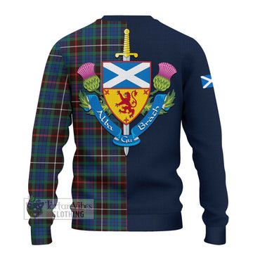 Fraser Hunting Ancient Tartan Ugly Sweater with Scottish Lion Royal Arm Half Style