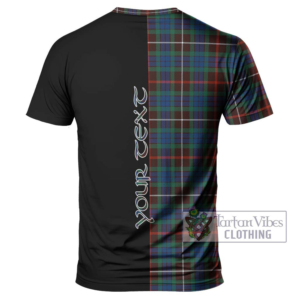 Fraser Hunting Ancient Tartan T-Shirt with Family Crest and Half Of Me Style - Tartanvibesclothing Shop