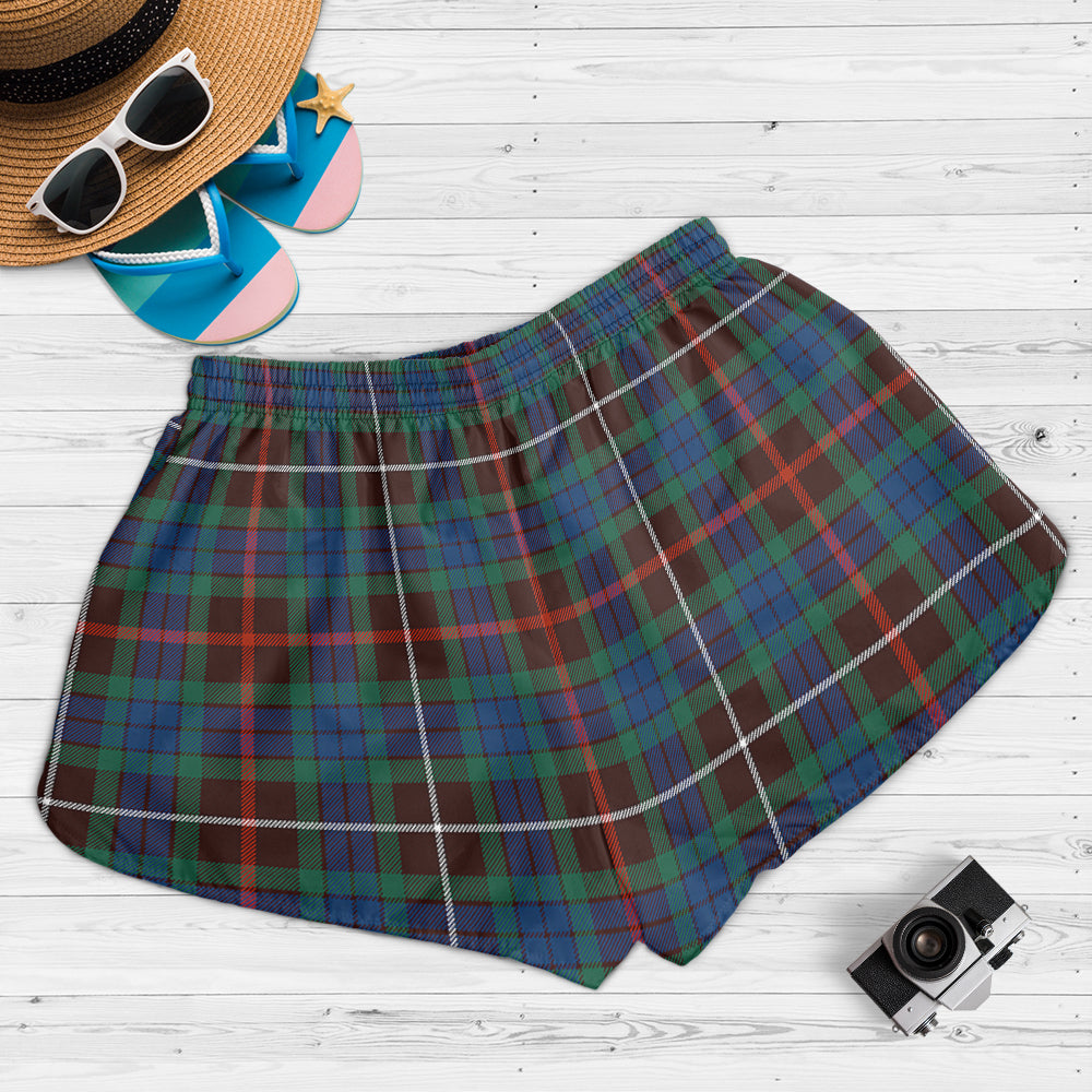 fraser-hunting-ancient-tartan-womens-shorts-with-family-crest