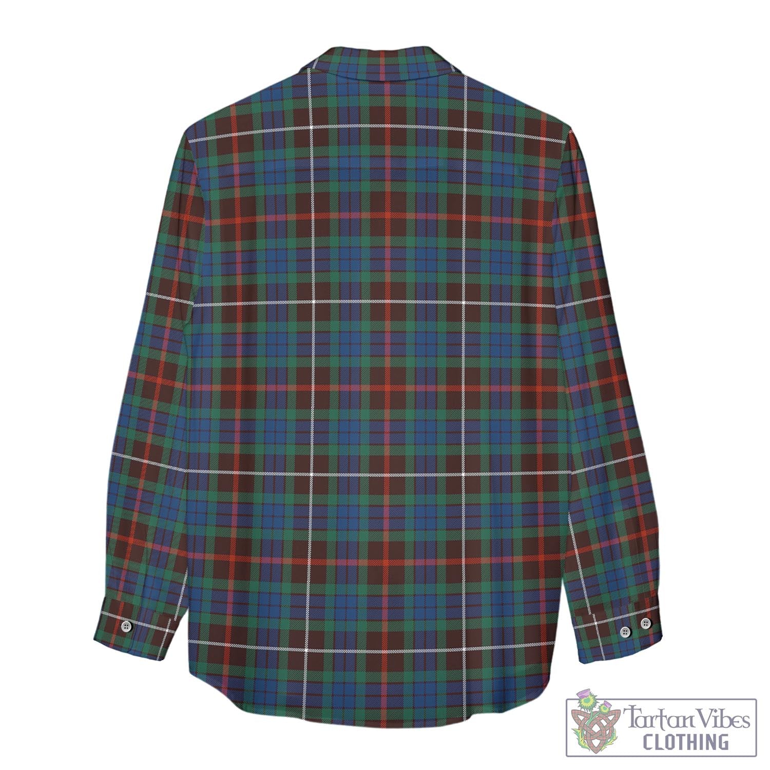 Tartan Vibes Clothing Fraser Hunting Ancient Tartan Womens Casual Shirt with Family Crest