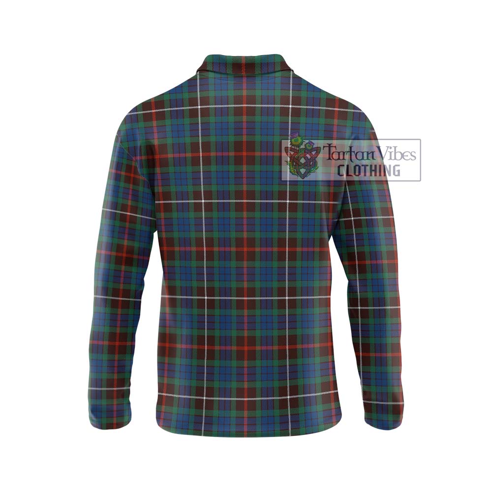 Fraser Hunting Ancient Tartan Long Sleeve Polo Shirt with Family Crest DNA In Me Style - Tartanvibesclothing Shop