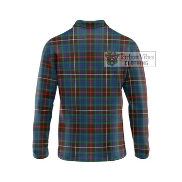 Fraser Hunting Ancient Tartan Long Sleeve Polo Shirt with Family Crest DNA In Me Style