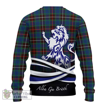 Fraser Hunting Ancient Tartan Ugly Sweater with Alba Gu Brath Regal Lion Emblem