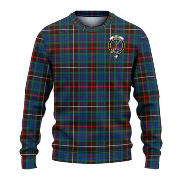 Fraser Hunting Ancient Tartan Ugly Sweater with Family Crest