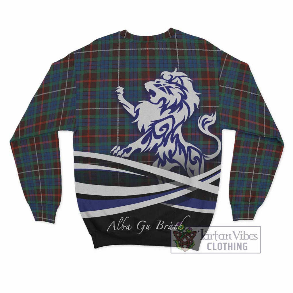 Fraser Hunting Ancient Tartan Sweatshirt with Alba Gu Brath Regal Lion Emblem - Tartanvibesclothing Shop