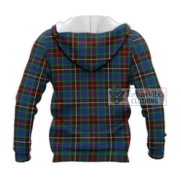 Fraser Hunting Ancient Tartan Knitted Hoodie with Family Crest DNA In Me Style