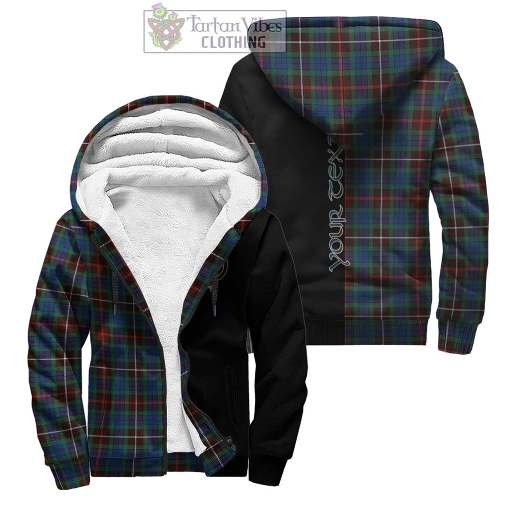 Fraser Hunting Ancient Tartan Sherpa Hoodie with Family Crest and Half Of Me Style Unisex - Tartanvibesclothing Shop