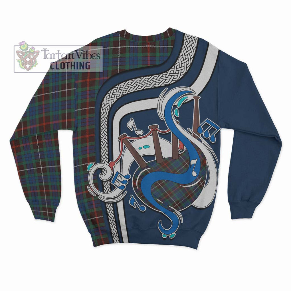 Fraser Hunting Ancient Tartan Sweatshirt with Epic Bagpipe Style - Tartanvibesclothing Shop