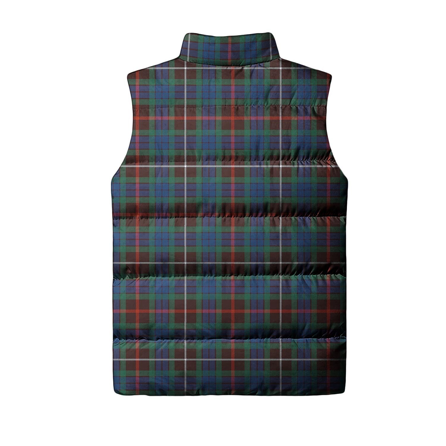 Fraser Hunting Ancient Tartan Sleeveless Puffer Jacket with Family Crest - Tartanvibesclothing