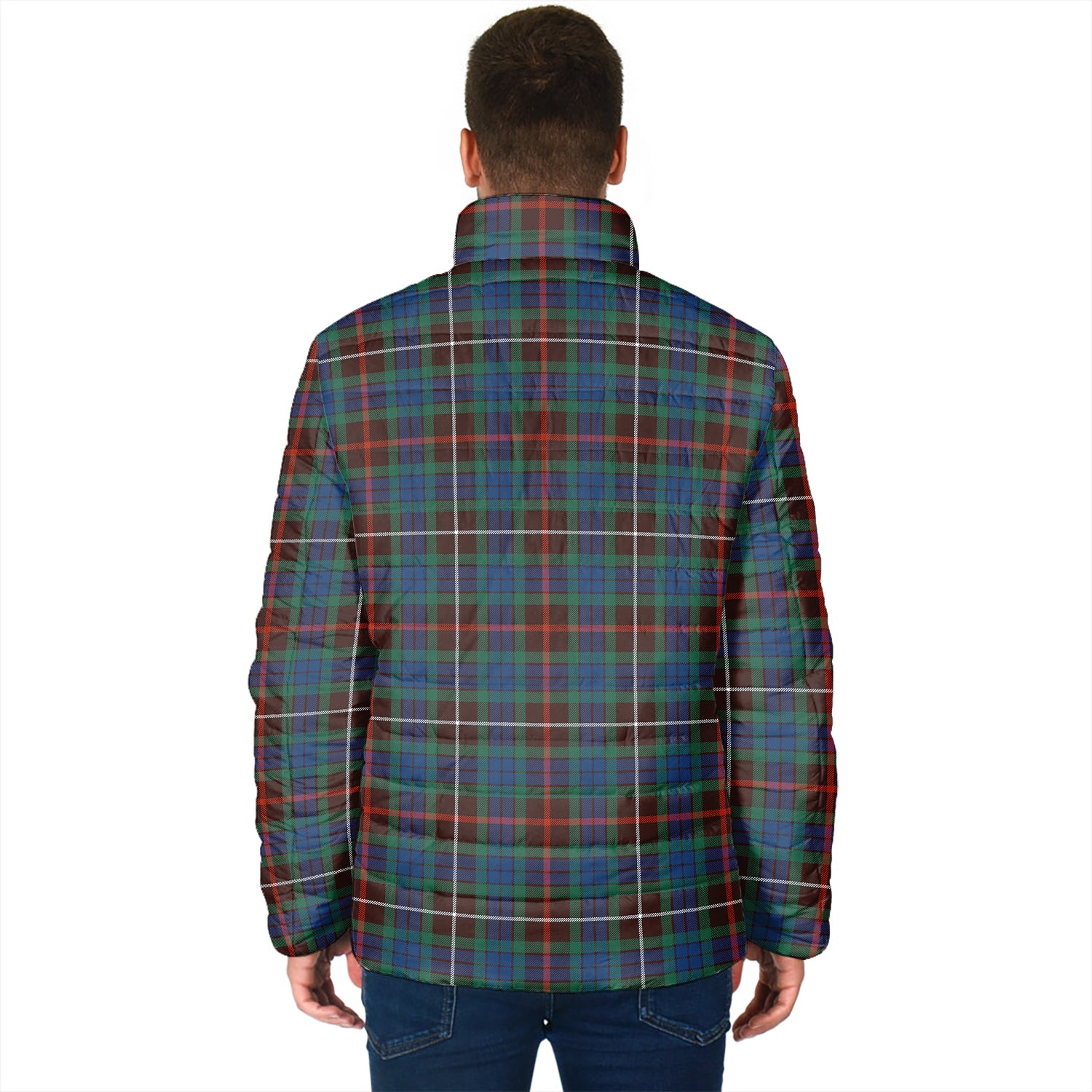 Fraser Hunting Ancient Tartan Padded Jacket with Family Crest - Tartan Vibes Clothing