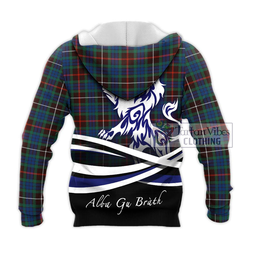 Fraser Hunting Ancient Tartan Knitted Hoodie with Alba Gu Brath Regal Lion Emblem - Tartanvibesclothing Shop