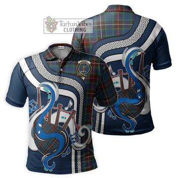 Fraser Hunting Ancient Tartan Polo Shirt with Epic Bagpipe Style