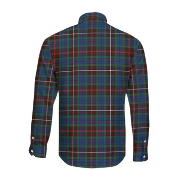 Fraser Hunting Ancient Tartan Long Sleeve Button Up Shirt with Family Crest