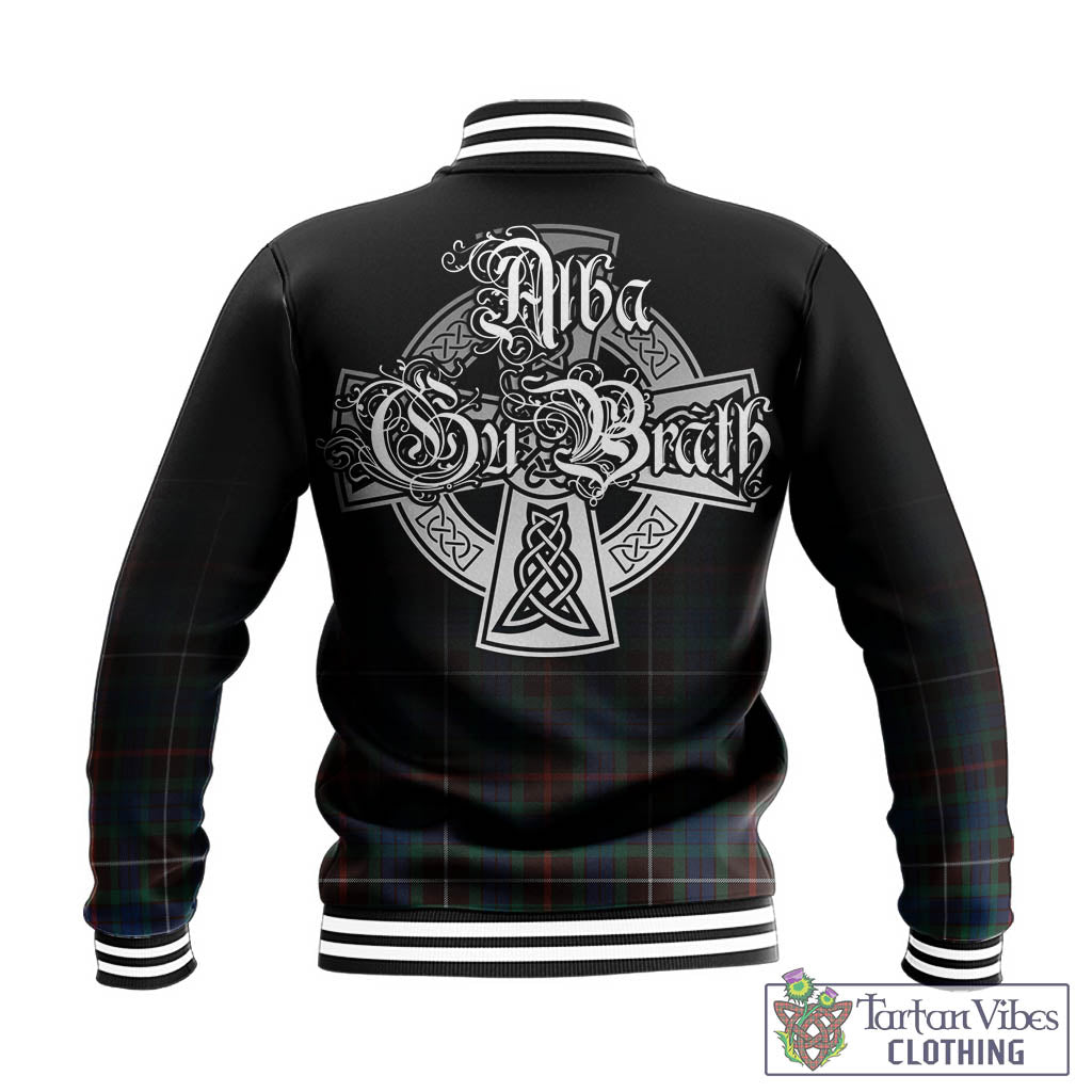 Tartan Vibes Clothing Fraser Hunting Ancient Tartan Baseball Jacket Featuring Alba Gu Brath Family Crest Celtic Inspired