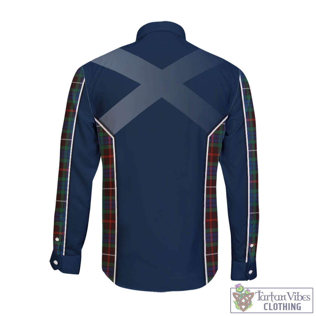 Tartan Vibes Clothing Fraser Hunting Ancient Tartan Long Sleeve Button Up Shirt with Family Crest and Lion Rampant Vibes Sport Style