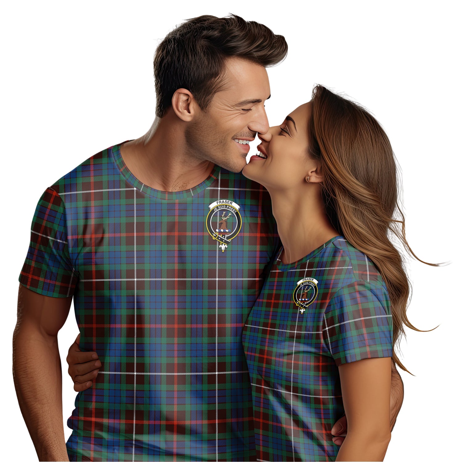 Fraser Hunting Ancient Tartan T-Shirt with Family Crest - Tartan Vibes Clothing