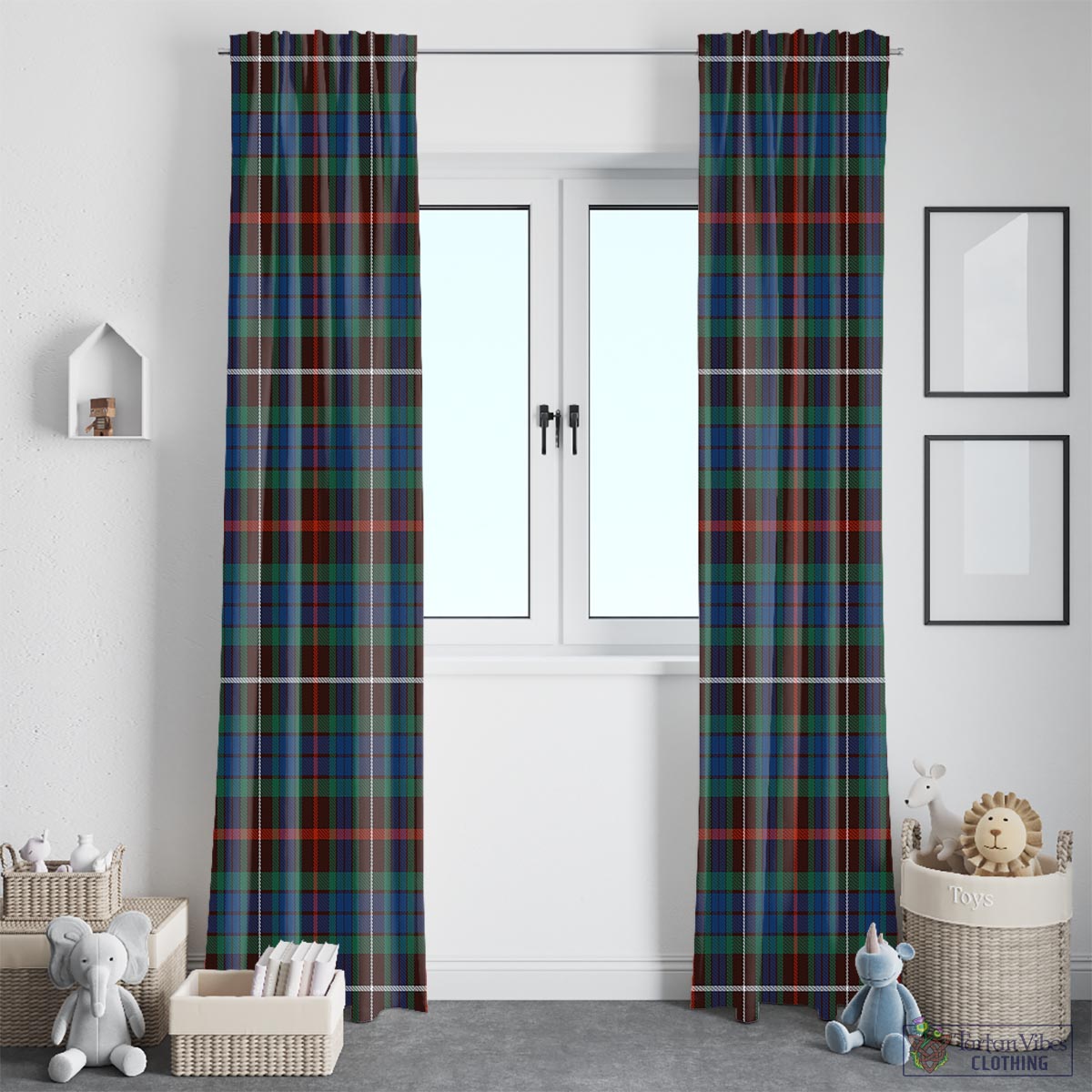 Fraser Hunting Ancient Tartan Window Curtain