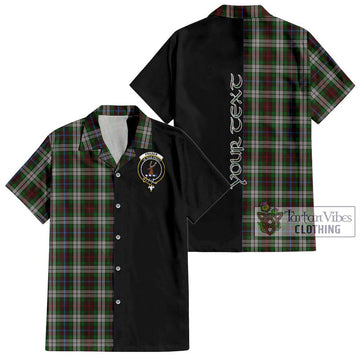 Fraser Hunting Dress Tartan Short Sleeve Button Shirt with Family Crest and Half Of Me Style