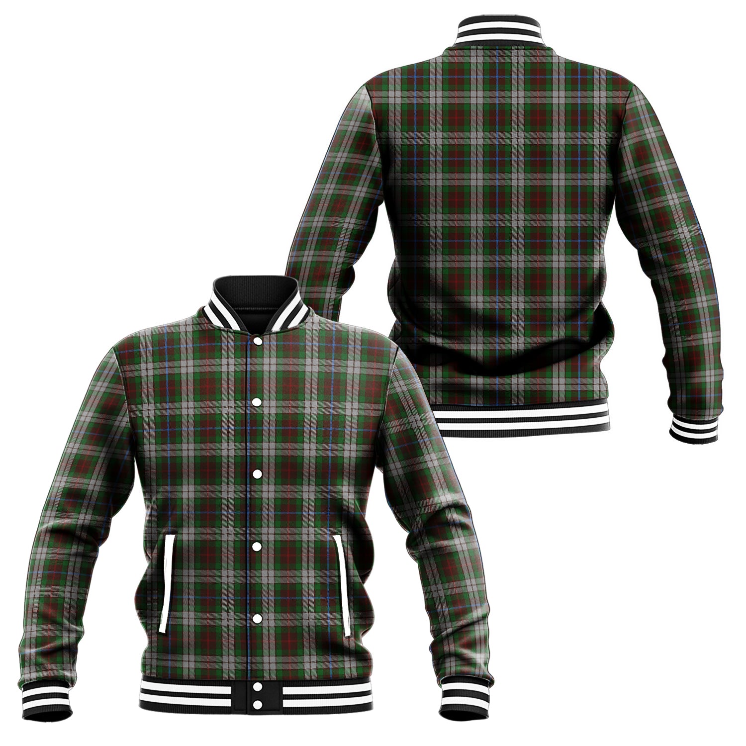 Fraser Hunting Dress Tartan Baseball Jacket Unisex - Tartan Vibes Clothing