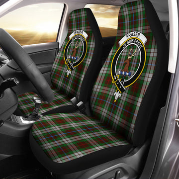 Fraser Hunting Dress Tartan Car Seat Cover with Family Crest