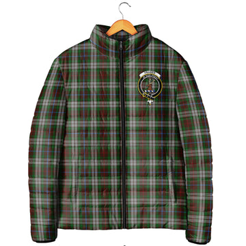 Fraser Hunting Dress Tartan Padded Jacket with Family Crest