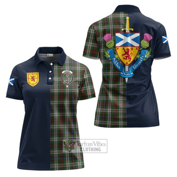 Fraser Hunting Dress Tartan Women's Polo Shirt Alba with Scottish Lion Royal Arm Half Style