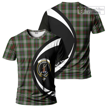 Fraser Hunting Dress Tartan T-Shirt with Family Crest Circle Style