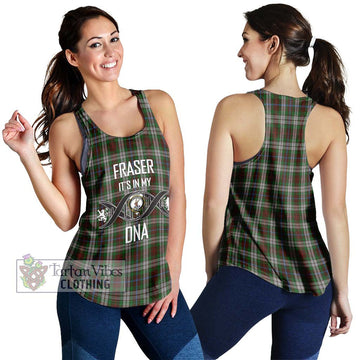 Fraser Hunting Dress Tartan Women's Racerback Tanks with Family Crest DNA In Me Style