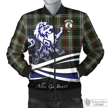 Fraser Hunting Dress Tartan Bomber Jacket with Alba Gu Brath Regal Lion Emblem