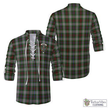 Fraser Hunting Dress Tartan Men's Scottish Traditional Jacobite Ghillie Kilt Shirt with Family Crest