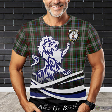 Fraser Hunting Dress Tartan T-Shirt with Alba Gu Brath Regal Lion Emblem