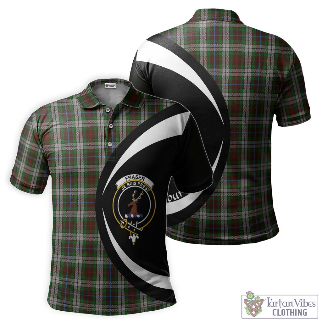 Fraser Hunting Dress Tartan Men's Polo Shirt with Family Crest Circle Style Kid - Tartan Vibes Clothing