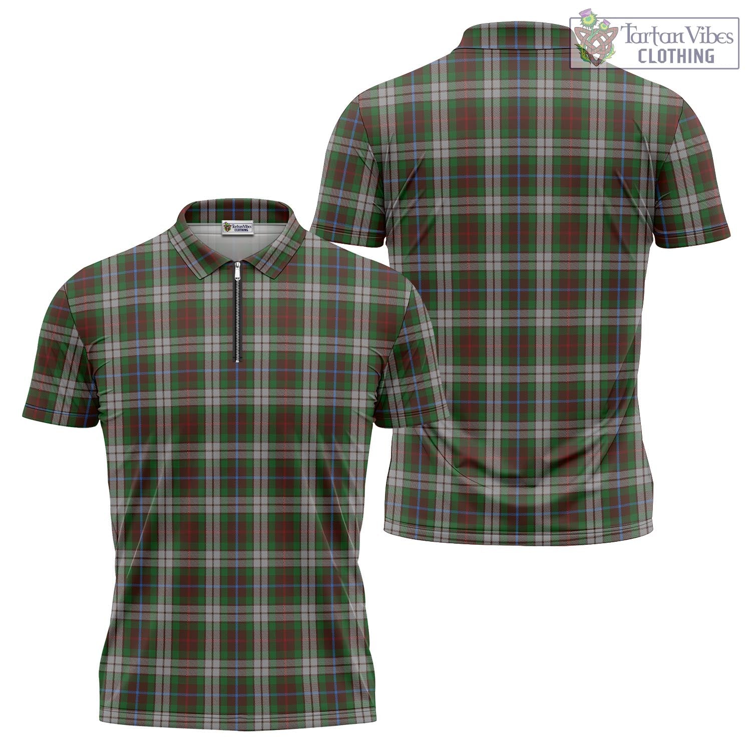 Tartan Vibes Clothing Fraser Hunting Dress Tartan Zipper Polo Shirt