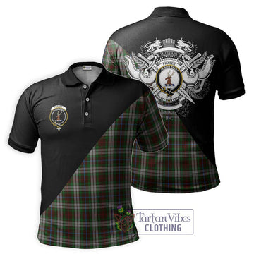 Fraser Hunting Dress Tartan Polo Shirt with Family Crest and Military Logo Style