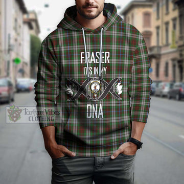 Fraser Hunting Dress Tartan Hoodie with Family Crest DNA In Me Style