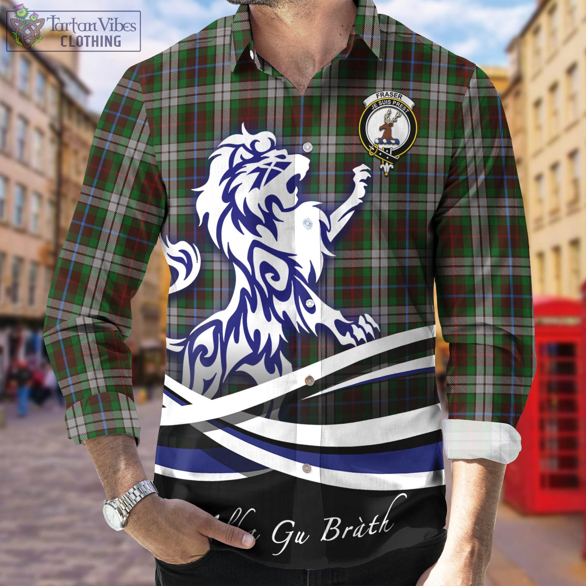 fraser-hunting-dress-tartan-long-sleeve-button-up-shirt-with-alba-gu-brath-regal-lion-emblem