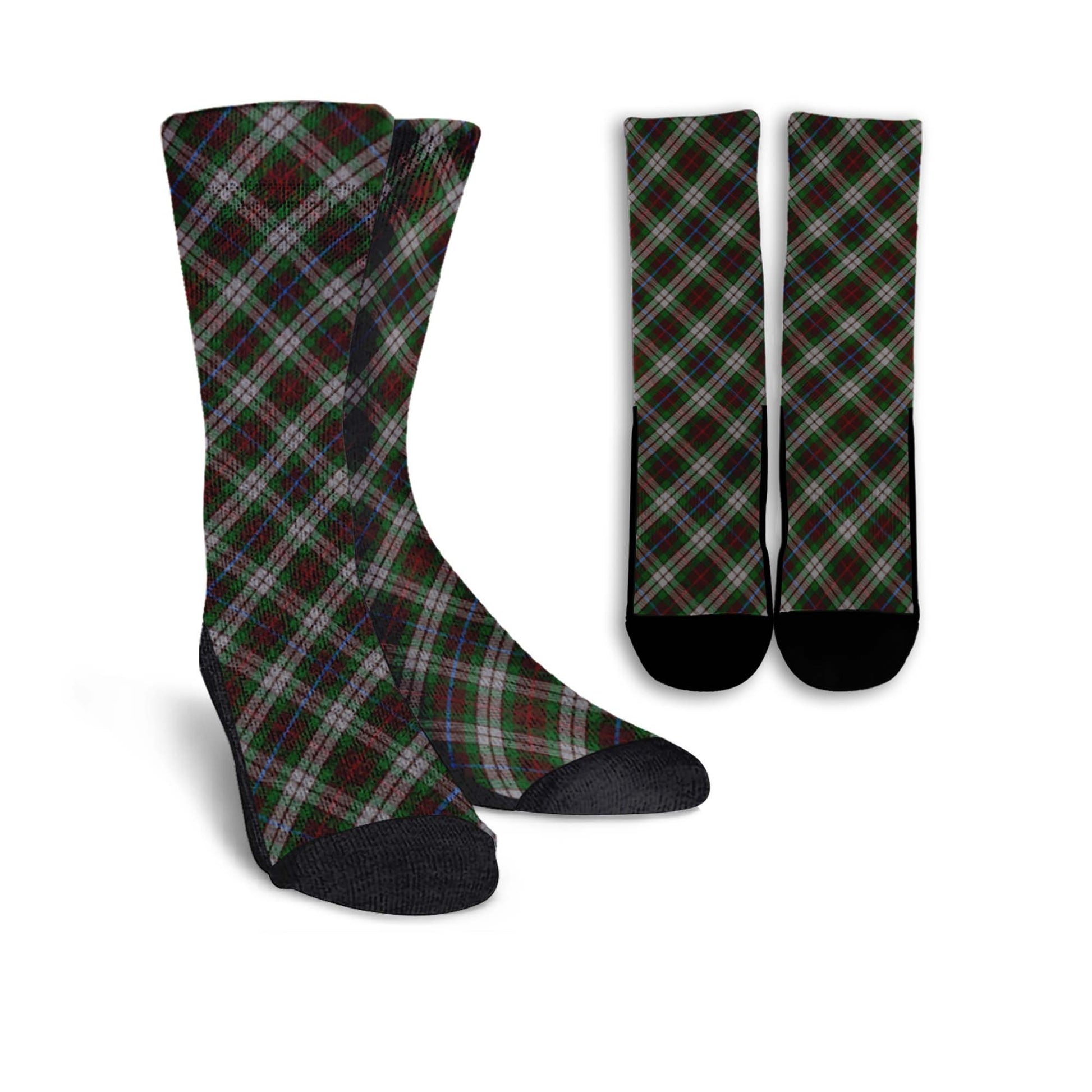 Fraser Hunting Dress Tartan Crew Socks Cross Tartan Style - Tartanvibesclothing