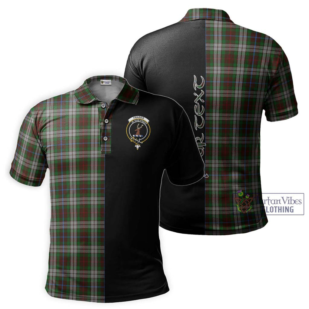 Fraser Hunting Dress Tartan Polo Shirt with Family Crest and Half Of Me Style Kid - Tartanvibesclothing Shop