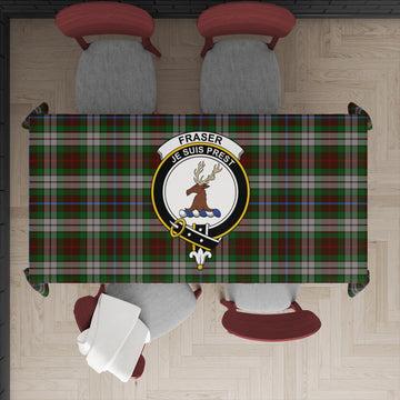 Fraser Hunting Dress Tartan Tablecloth with Family Crest