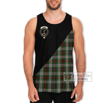 Fraser Hunting Dress Tartan Men's Tank Top with Family Crest and Military Logo Style