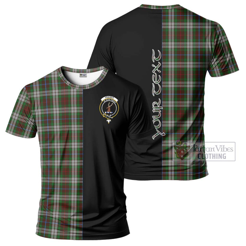 Fraser Hunting Dress Tartan T-Shirt with Family Crest and Half Of Me Style Kid's Shirt - Tartanvibesclothing Shop