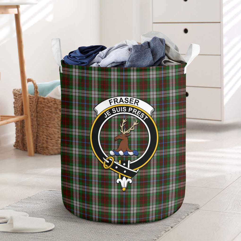 Fraser Hunting Dress Tartan Laundry Basket with Family Crest One Size - Tartanvibesclothing Shop