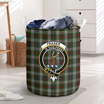 Fraser Hunting Dress Tartan Laundry Basket with Family Crest