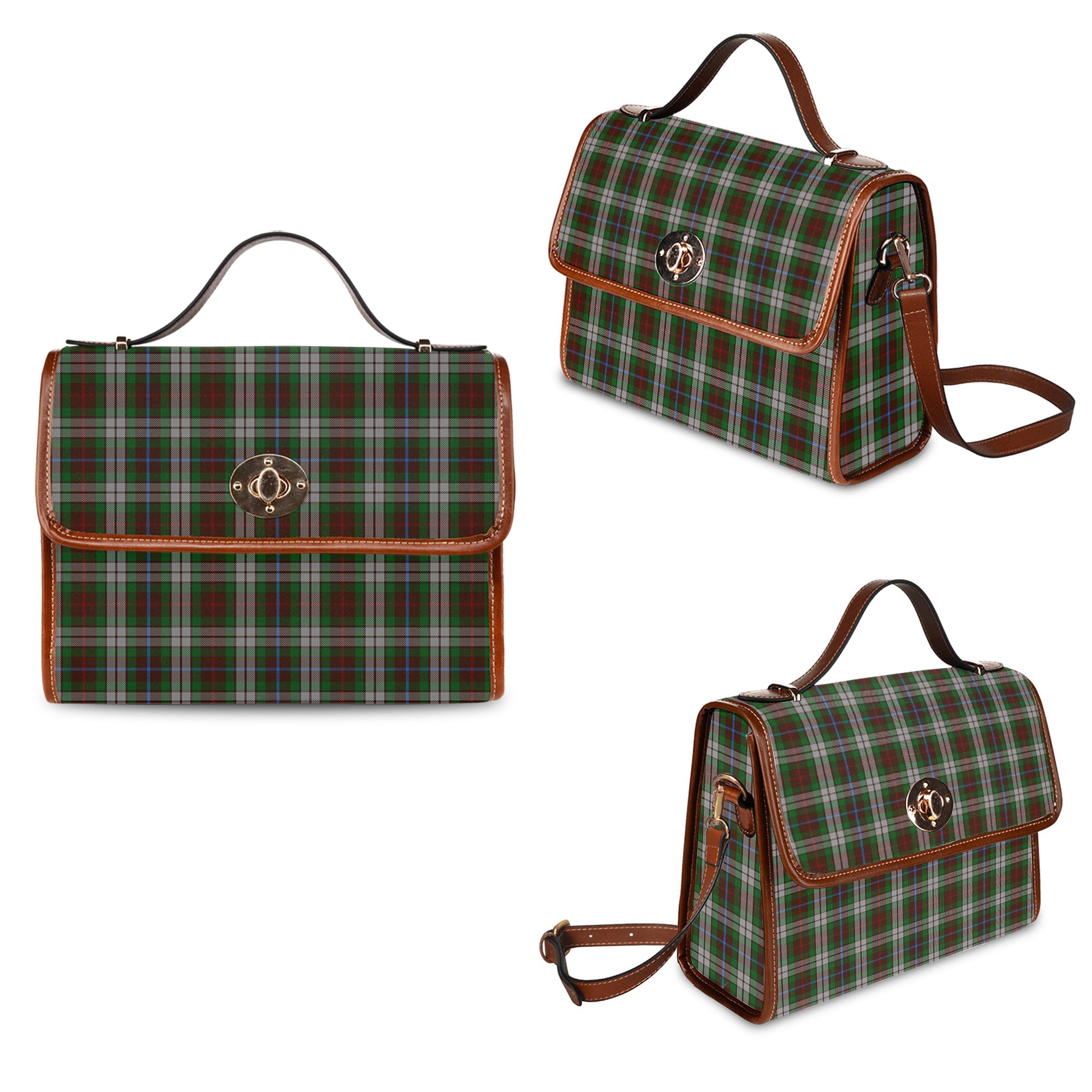 fraser-hunting-dress-tartan-leather-strap-waterproof-canvas-bag