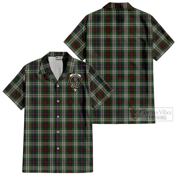 Fraser Hunting Dress Tartan Cotton Hawaiian Shirt with Family Crest